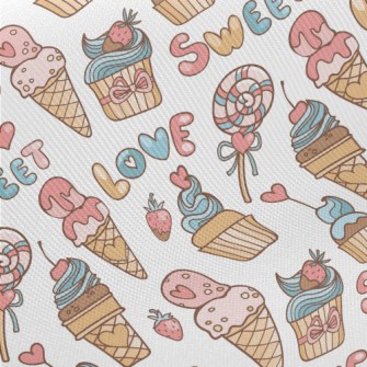 Dessert Food Collection Midweight Cotton Poplin