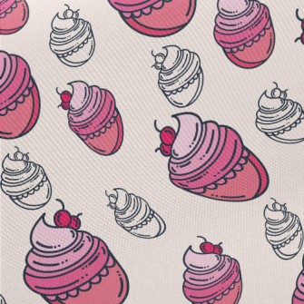 Cherry Cream Cake Midweight Cotton Poplin