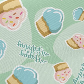 Happy Birthday Cake Midweight Cotton Poplin