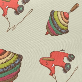 Toy Top And Elephant Midweight Cotton Poplin