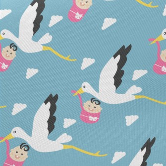 Baby Delivery Bird Midweight Cotton Poplin