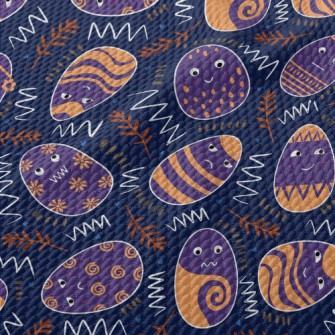 Naughty Expression Easter Eggs Birdseye Piqué