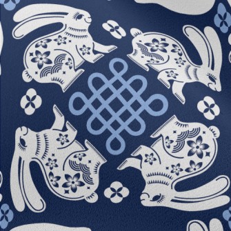 Rabbit And Chinese Knot Chiffon