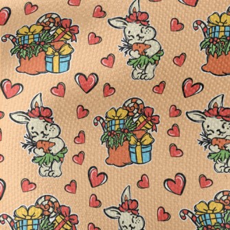 Hand Drawn Christmas Gift Rabb Waterproof Canvas