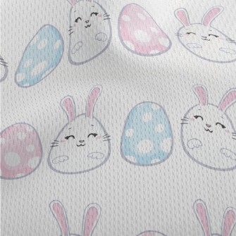 Cute Bunny Eggs Athletic Mesh Flat Back