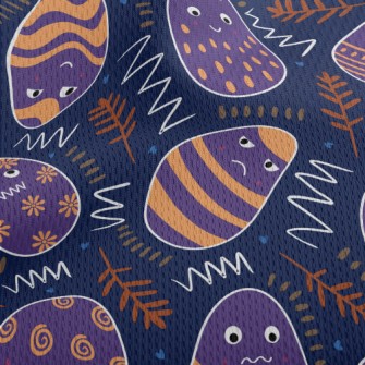 Naughty Expression Easter Eggs Athletic Mesh Flat Back