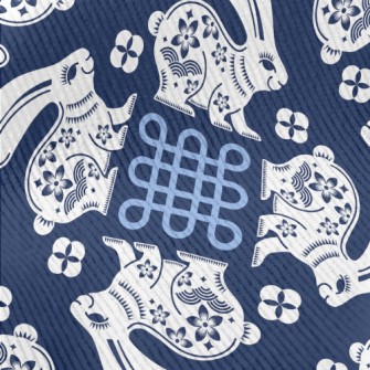 Rabbit And Chinese Knot Standard Corduroy