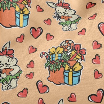 Hand Drawn Christmas Gift Rabb Minky