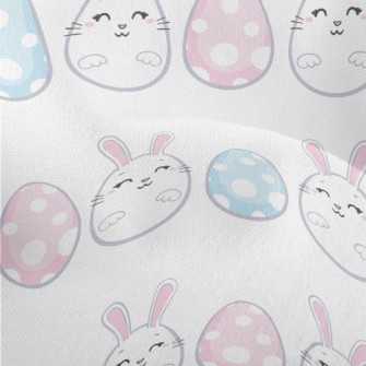 Cute Bunny Eggs Lightweight Performance Linen