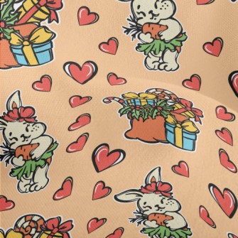 Hand Drawn Christmas Gift Rabb Lightweight Performance Linen