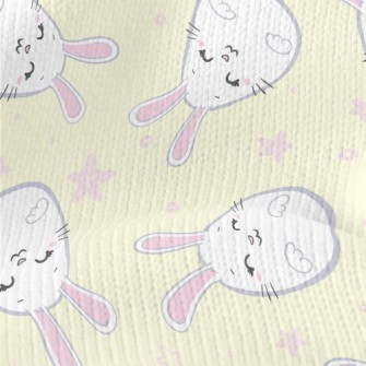 Cute Rabbit Easter Eggs Stretch Jersey