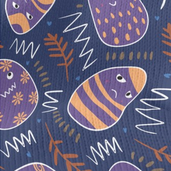 Naughty Expression Easter Eggs Stretch Jersey