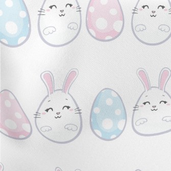 Cute Bunny Eggs Lightweight Cotton Poplin