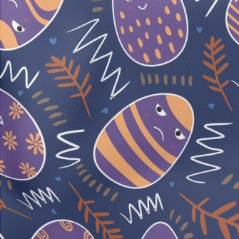 Naughty Expression Easter Eggs Lightweight Cotton Poplin