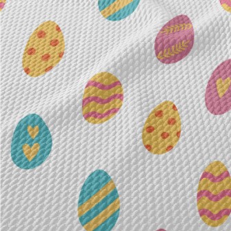 Colorful Easter Eggs Birdseye Piqué