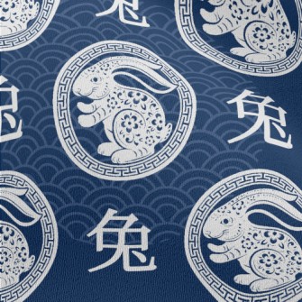 Chinese Festival Rabbit Chiffon