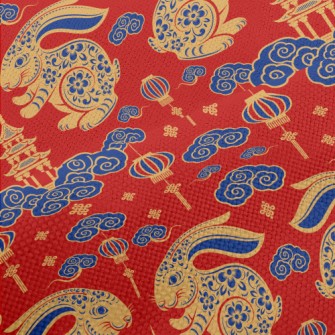 Traditional Chinese Rabbit Performance Linen