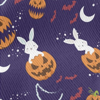 Rabbit And Halloween Pumpkin Standard Corduroy