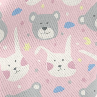 Rabbit And Bear Doodle Standard Corduroy