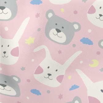 Rabbit And Bear Doodle Stretch Ponte