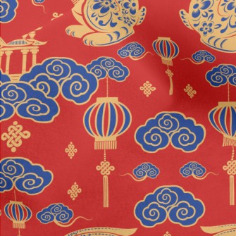 Traditional Chinese Rabbit Micro Fleece