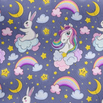 Fairytale Unicorn In The Starr Jersey Backed Fleece