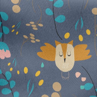 Forest Plants And Animals Jersey Backed Fleece