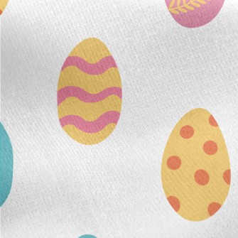 Colorful Easter Eggs Jersey Backed Fleece