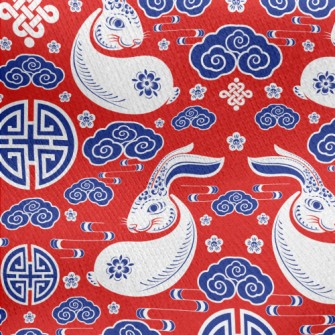 Chinese Tai Chi Rabbit Jersey Backed Fleece