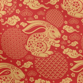Lucky Rabbit Pongee