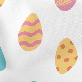 Colorful Easter Eggs Lightweight Cotton Poplin