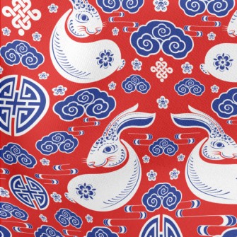Chinese Tai Chi Rabbit Lightweight Cotton Poplin