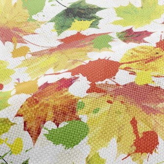 Inkjet Maple Leaf Performance Linen