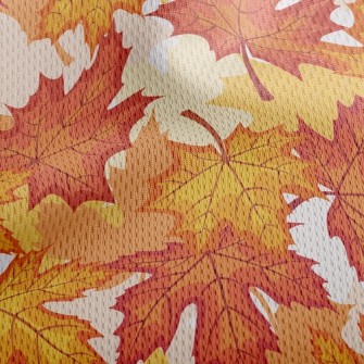 Autumn Maple Leaves Athletic Mesh Flat Back