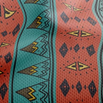 African Graffiti Athletic Mesh Flat Back