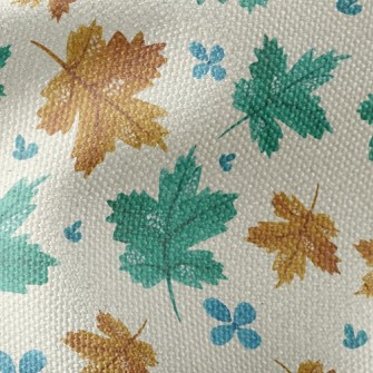 Flowers And Maple Leaves Waterproof Canvas