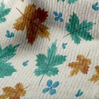 Flowers And Maple Leaves Terry