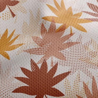 Leaf Print Athletic Mesh Flat Back