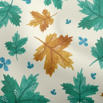 Flowers And Maple Leaves Dobby