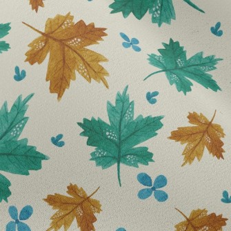 Flowers And Maple Leaves Chiffon