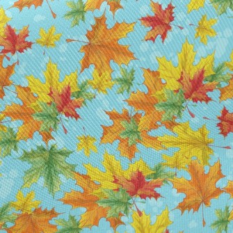 Bright Maple Leaves Twill