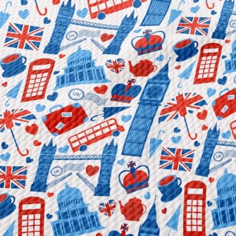 I Love Britain Birdseye Piqué