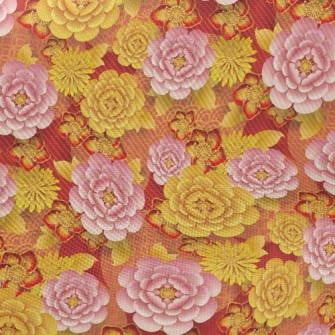 Peonies In Bloom Twill