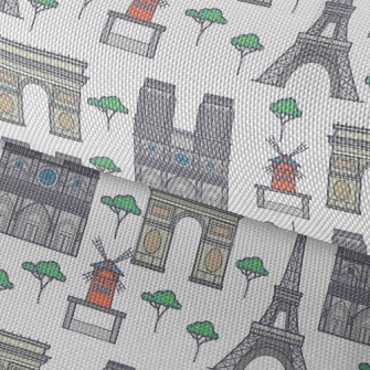 Paris Landmarks Waterproof Oxford