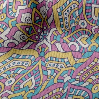 Cute Ethnic Flower Terry
