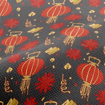 Red Flower Lantern Performance Linen