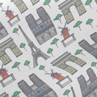 Paris Landmarks Twill