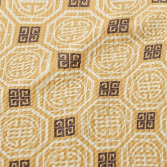 Retro Bagua Pattern Birdseye Piqué