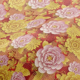 Peonies In Bloom Performance Linen
