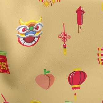Lion Dance Firecrackers Stretch Ponte